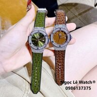 Đồng Hồ Nữ Hublot Classic Fusion Màu Xanh Rêu Đính Đá Silver Size 34mm - Máy Quartz