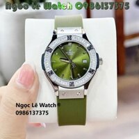 Đồng Hồ Nữ Hublot Classic Fusion Màu Xanh Rêu Đính Đá Silver Size 34mm - Máy Quartz