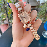 Đồng Hồ Nữ JA-1273D Julius Hàn Quốc dây đá ceramic - Vàng Hồng