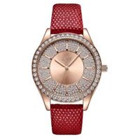 Đồng Hồ Nữ JBW J6367 10F Mặt Vàng Hồng Dây Đỏ