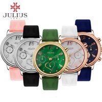 Đồng hồ nữ JULIUS Hàn Quốc dây da JA-844B JU1016 (Đen)