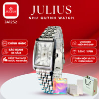 Đồng hồ nữ Julius Hàn Quốc Ja-1252 size mặt 1,4x3,1cm dây thép (Bạc)
