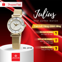 Đồng Hồ Nữ Julius JA-728 Julius Hàn Quốc dây thép (Vàng)