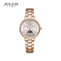 Đồng hồ nữ Julius Star Hàn Quốc JS-047 chạy 5 kim dây kim loại