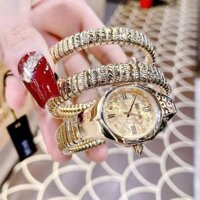 Đồng Hồ Nữ Just Cavalli Rắn Quấn Tay, Họa Tiết Vây Rắn, Điểm La Mã 4 Mốc giờ, 2 Kim Mặt 22mm