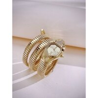Đồng Hồ Nữ JUST CAVALLI Rắn Quấn 2 Vòng Máy Quartz (Pin) Kính sapphiare Mặt Siz 30mm Dây Kim Loại Vàng Gold Full Box