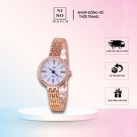Đồng Hồ Nữ JW Mặt Tròn, Dây Kim Loại, Viền Nạm Đá Sang Chảnh - Ninowatch