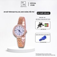 Đồng Hồ Nữ JW Mặt Tròn, Dây Kim Loại, Viền Nạm Đá Sang Chảnh - TINYSTUDIO