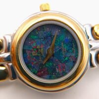 Đồng hồ nữ mặt đá Opal dây kim loại sixe mặt 22mm hàng chính hàng chính hãng độ mới cao đã qua sử dụng