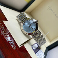 Đồng hồ nữ mặt số màu xanh trong suốt Longines PrimaLuna YY2 26mm Đơn giản Chìa khóa thấp sang trọng, Dây đeo bằng thép không gỉ Đồng hồ thạch anh nữ thời trang tinh tế