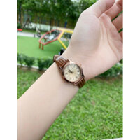 Đồng hồ nữ mặt tròn Doukou dây da size vừa mẫu mới siêu xinh 2023