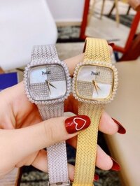 Đồng hồ nữ mặt vuông Piaget Diamond đính đá sang chảnh nổi bật 2 phiên bản – Dwatch