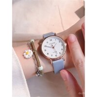 Đồng hồ nữ màu xanh khói phổ biến, đơn giản và thanh lịch, phù hợp cho nữ sinh đại học và trung học, phong cách rừng, phong cách đại học Ins, đồng hồ nữ Ulzzang