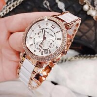 Đồng hồ nữ MICHAEL KORS dây demi phối tone trắng và rose gold model MK5774