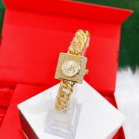 ĐỒNG HỒ NỮ MICHAEL KORS ĐÍNH ĐÁ | Dây vàng dạng lắc sang trọng, mặt vuông size 26mm, bảo hành 6 tháng