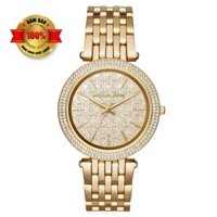 Đồng Hồ Nữ Michael Kors MK3398 Nền Mặt Số Hoa Văn Đính Đá Lấp Lánh 39mm