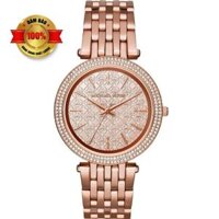 Đồng Hồ Nữ Michael Kors MK3399 Rose Gold Nền Mặt Số Hoa Văn Đính Đá Lấp Lánh 39mm