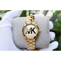 Đồng hồ nữ Michael Kors MK3477 Mini Slim Runway Ladies Gold Tone Watch, Authentic, Full box, Luxury diamond watch