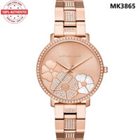 Đồng Hồ Nữ Michael Kors MK3865 Màu Vàng Hồng Mặt Hoa Size 38mm