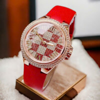 Đồng Hồ Nữ Michael Kors MK4701 Dây Da Đỏ Mặt Mâm Xôi Vỏ Rose Gold Size 33mm