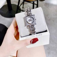 Đồng hồ nữ Michael Kors MK4718 Chain Lock Three-Hand Stainless Steel Watch, Authentic, fullbox, Luxury diamond watch