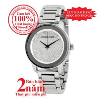 Đồng hồ nữ Michael Kors MK5996 Vỏ mặt và dây màu Bạc (Silver) mặt khảm đá pha lê Swarovski size 41mm - MK5996 [bonus]