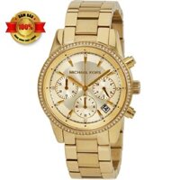 Đồng Hồ Nữ Michael Kors MK6356 -  Đính Pha lê Viền Mặt Số Và Tại Các Mốc Giờ