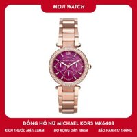 Đồng hồ nữ Michael Kors MK6403 33mm mặt hồng đính hạt thời trang