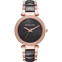 Đồng hồ nữ Michael Kors MK6414 Parker Black Rose Gold Women's Watch 39mm, Authentic, Full box, Luxury diamond watch