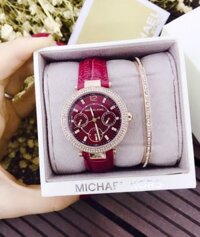 ĐỒNG HỒ NỮ MICHAEL KORS MK6451 MINI PAKER MÀU ĐỎ MẬN (Không kèm vòng tay)