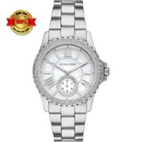 Đồng Hồ Nữ Michael Kors MK7403 Vỏ Răng Cưa Silver Đính Viền Đá 3 Kim 40mm