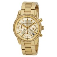 Đồng Hồ Nữ MICHAEL KORS Ritz Chronograph Gold Dial Ladies Watch MK6356