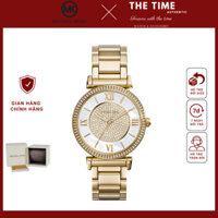 Đồng hồ nữ Michael Kors Caitlin Gold Crystal White Dial MK3332- case 38mm, 3atm.
