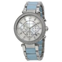 Đồng Hồ Nữ Michaelkors Dây Kim Loại Bạc Xanh MK6138 39mm Quartz Chính Hãng