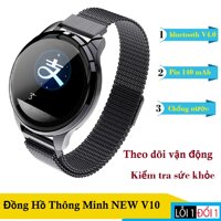 Đồng Hồ Nữ Mua Dong Ho Thong Minh Đồng Hồ New V10 Smart Band Màn Hình Cao Cấp Hiển Thị Rõ Dưới Ánh Nắng Hoạt Động Ngoài Trời Chống Nước Kết Nối Bluetooth Với Smartphone Pin Lớn Dùng 7 Ngày - LOẠI TỐT HÀNG CHẤT LƯỢNG