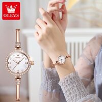 Đồng hồ nữ Olevs thạch anh cao cấp chống nước chống gỉ, Đồng hồ chính hãng mặt đá tặng ban gái