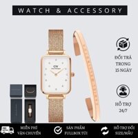 Đồng Hồ Nữ Quadro Lumine Melrose White & Vòng Tay Classic Cuff V1 D_W Chính Hãng - WATCH & ACCESSORY CO .