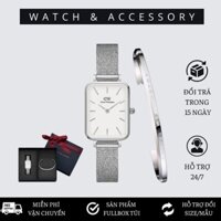 Đồng Hồ Nữ Quadro Pressed Sterling & Vòng Tay Classic Cuff V1 D_W Chính Hãng - WATCH & ACCESSORY CO .