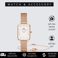 Đồng Hồ Nữ Quadro Pressed Melrose White & Vòng Tay Classic Cuff Unity D_W Chính Hãng - WATCH & ACCESSORY CO .
