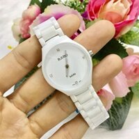 Đồng Hồ Nữ Rado Đá Sứ Trắng Mặt Trơn