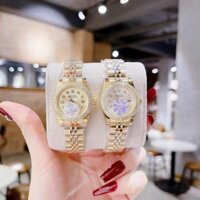 đồng hồ nữ Rolex Datejust 28mm máy japan quartz, viền đá cz