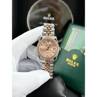 Đồng Hồ nữ Rolex Datejust 32mm máy cơ nhật bản, viền đá CZ - dây thép không gỉ sang trọng