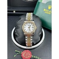 Đồng Hồ nữ Rolex Datejust 32mm máy cơ nhật bản, viền đá CZ - dây thép không gỉ sang trọng