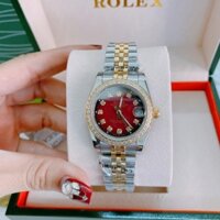 Đồng Hồ nữ Rolex Datejust 32mm máy pin nhật bản, viền đá CZ - dây thép không gỉ sang trọng