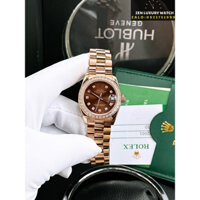 Đồng Hồ Nữ Rolex Datejust Cọc Số Đính Đá Dây Thép Cao Cấp - Máy Cơ Automatic Nhật - Size 31mm - Bảo Hành 2 Năm