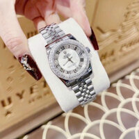 Đồng hồ nữ Rolex , đồng hồ rolex nữ dây kim loại đính đá sang trọng cực đẹp