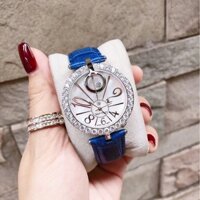 Đồng Hồ Nữ Royal Crown 3850 Dây Da Xanh Dương