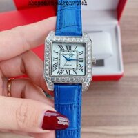 Đồng Hồ Nữ Royal Crown 6104 Dây Da Xanh Dương Chính Hãng