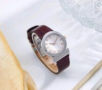 (ĐỒNG HỒ NỮ) Salvatore Ferragamo Watch, Women’s Swiss Grande Maison Brown Calfskin Leather Strap 33mm F72SBQ9902 S497