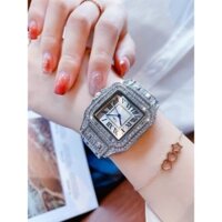 Đồng hồ nữ scottie mặt vuông đính full đá.